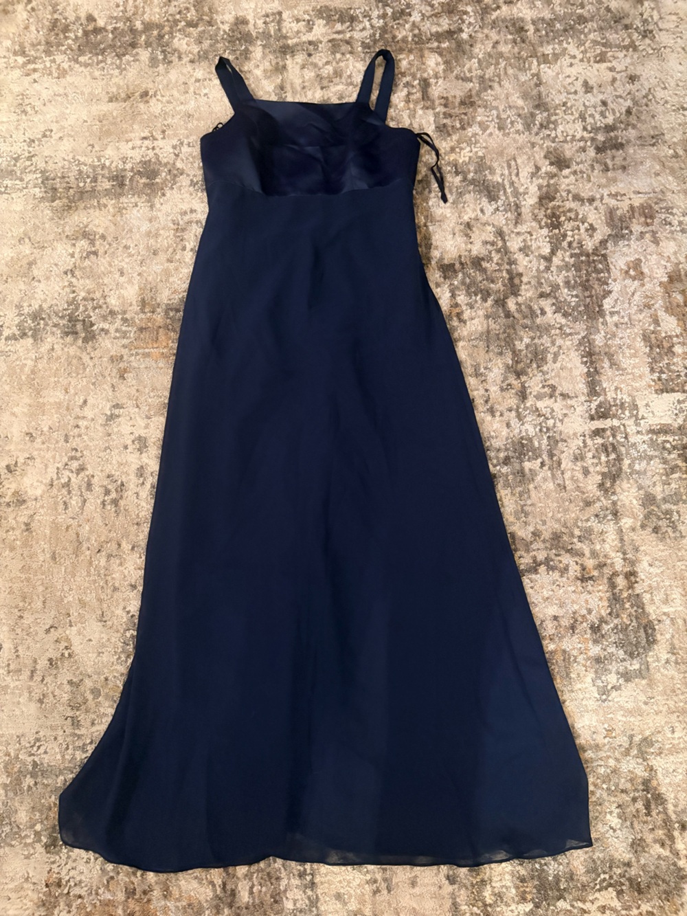 Chadwicks Navy Maxi Skirt with Slim Straps